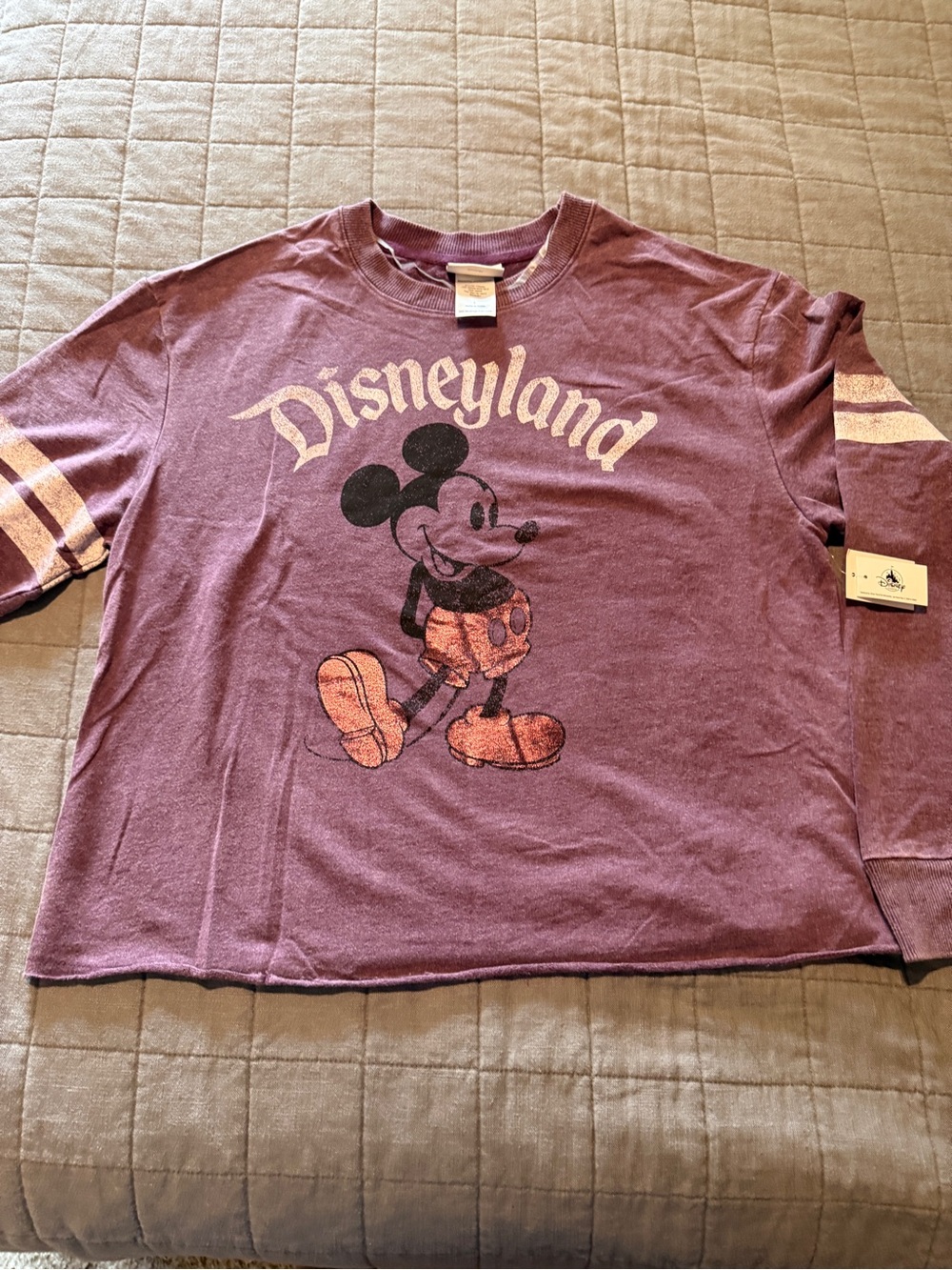 Disneyland Purple Women’s Long Sleeve Mickey Lightweight Sweatshirt